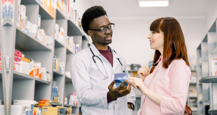 intern talking to a customer